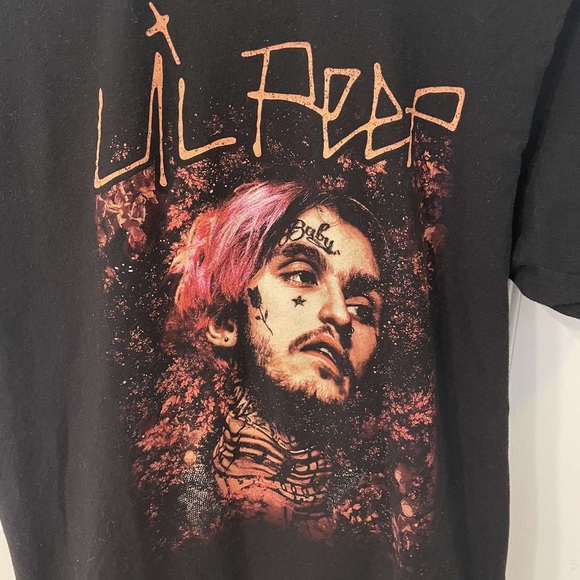 Lil Peep Merchandise Black T-Shirt - Picture 2 of 4